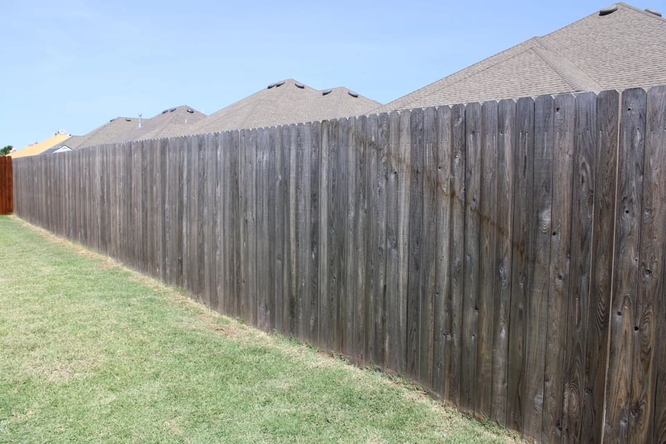 Old Fence Without stain that has turned gray