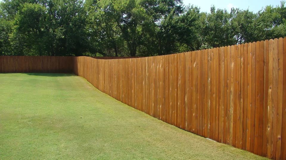 This large fence in okc was stained