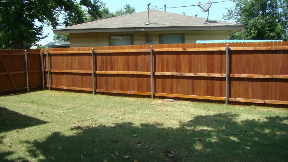 this fence in okc is a smaller fence to stain