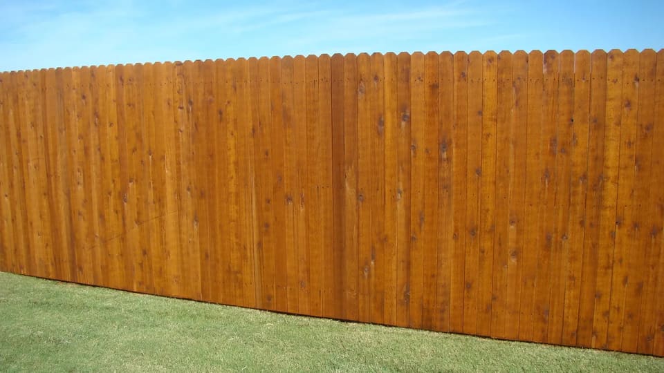 a pro stained this fence