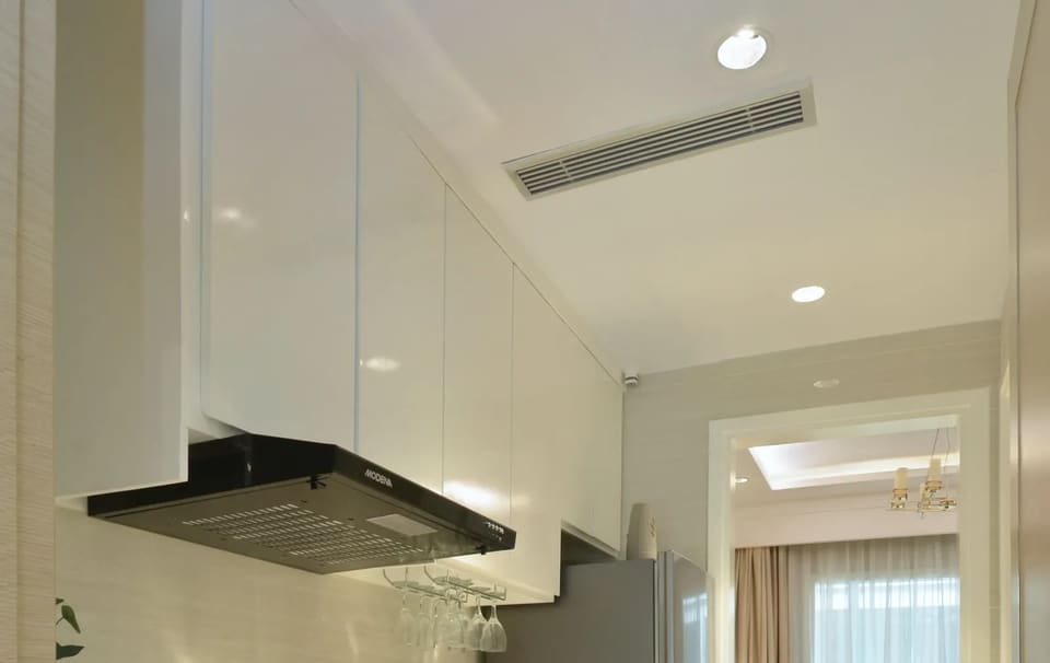 cabinets in a kitchen painted with glossy paint