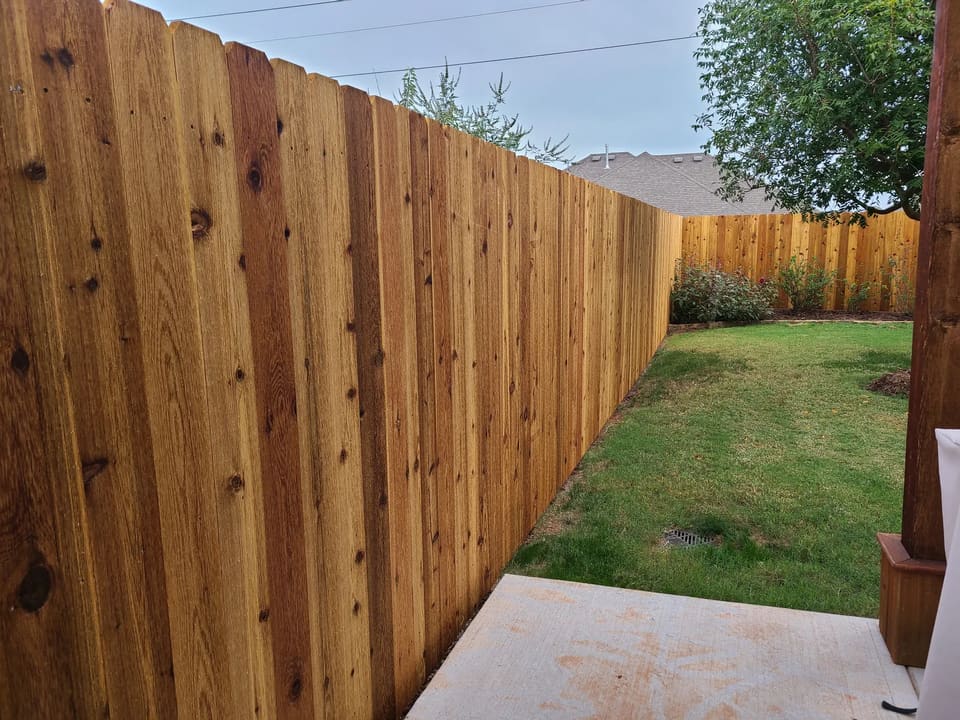 Completed fence staining project in the OKC metro