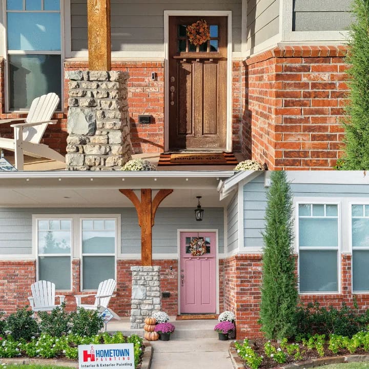 Exterior before and after project