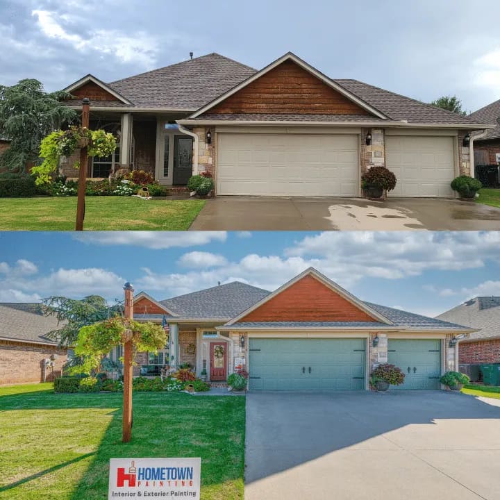 Exterior painting before and after