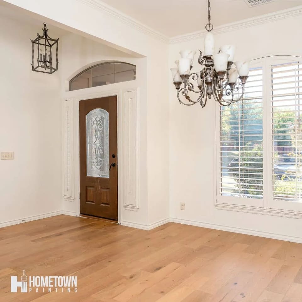 Living room with fresh interior paint in an OKC home